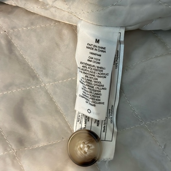 Garage Cream Black Gray Plaid Vicinity Oversized Quilted Shacket Size Medium - Picture 10 of 12